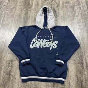Vintage Starter Dallas Cowboys Double Hood Hoodie NFL Football Sz M